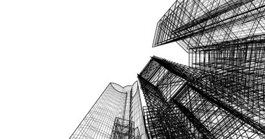 soyut mimari duvar kağıdı tasarımı, dijital konsept arkaplan