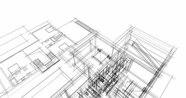 soyut mimari duvar kağıdı tasarımı, dijital konsept arkaplan