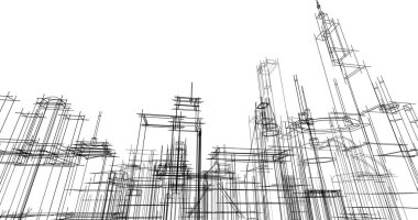 soyut mimari duvar kağıdı tasarımı, dijital konsept arkaplan