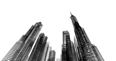 soyut mimari duvar kağıdı tasarımı, dijital konsept arkaplan