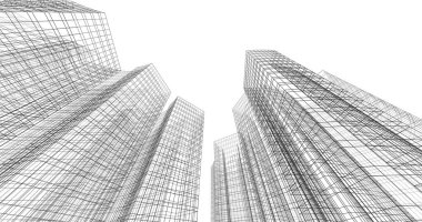 soyut mimari duvar kağıdı tasarımı, dijital konsept arkaplan