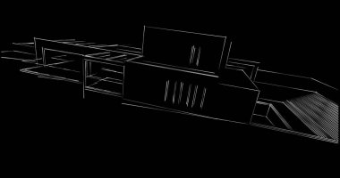 soyut mimari duvar kağıdı tasarımı, dijital konsept arkaplan