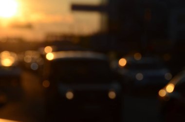 Bulanık şehir manzarası, soyut arkaplan 