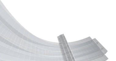 Arkaplanda mimari bina 3d illüstrasyon