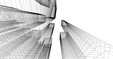 soyut mimari duvar kağıdı tasarımı, dijital konsept arkaplan