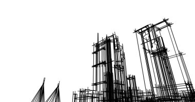 soyut mimari duvar kağıdı tasarımı, dijital konsept arkaplan