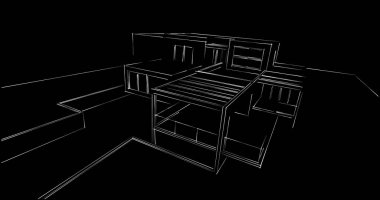 soyut mimari duvar kağıdı tasarımı, dijital konsept arkaplan