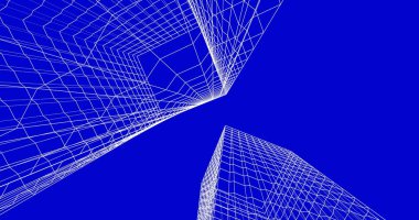 soyut mimari duvar kağıdı tasarımı, dijital konsept arkaplan