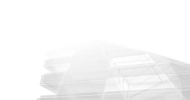 Mimari sanat konseptinde soyut çizgiler, minimum geometrik şekiller. 