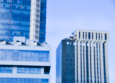 Bulanık şehir. Renkli soyut arkaplan