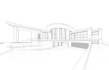 soyut mimari duvar kağıdı tasarımı, dijital konsept arkaplan