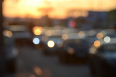 Bulanık şehir manzarası, soyut arkaplan 