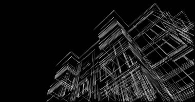 soyut mimari duvar kağıdı tasarımı, dijital konsept arkaplan