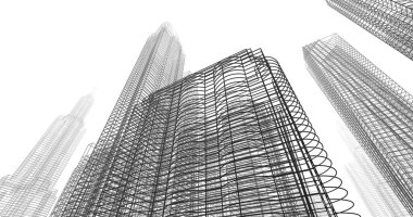 soyut mimari duvar kağıdı tasarımı, dijital konsept arkaplan