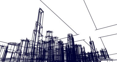 minimal geometrik şekiller, mimari çizgiler