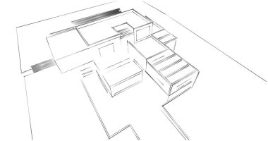 soyut mimari duvar kağıdı tasarımı, dijital konsept arkaplan