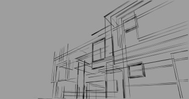 soyut mimari duvar kağıdı tasarımı, dijital konsept arkaplan