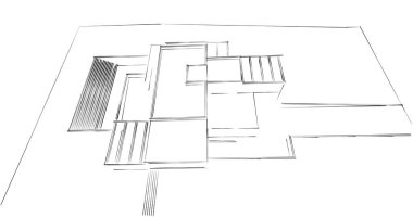 soyut mimari duvar kağıdı tasarımı, dijital konsept arkaplan