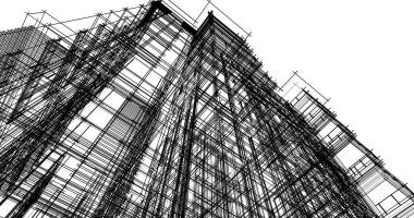 soyut mimari duvar kağıdı tasarımı, dijital konsept arkaplan