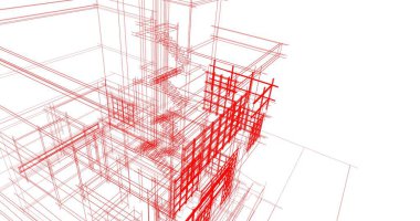 soyut mimari duvar kağıdı tasarımı, dijital konsept arkaplan