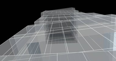 soyut mimari duvar kağıdı tasarımı, dijital konsept arkaplan