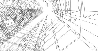 soyut mimari duvar kağıdı tasarımı, dijital konsept arkaplan