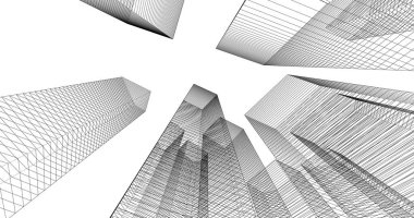 soyut mimari duvar kağıdı tasarımı, dijital konsept arkaplan