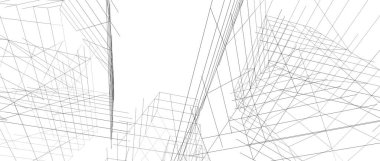 soyut mimari duvar kağıdı tasarımı, dijital konsept arkaplan