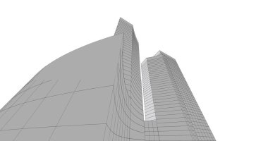 soyut mimari duvar kağıdı tasarımı, dijital konsept arkaplan