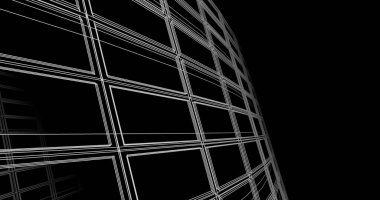 soyut mimari duvar kağıdı tasarımı, dijital konsept arkaplan