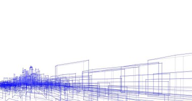 soyut mimari duvar kağıdı tasarımı, dijital konsept arkaplan