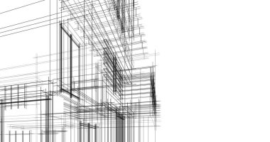 soyut mimari duvar kağıdı tasarımı, dijital konsept arkaplan