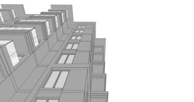 soyut mimari duvar kağıdı tasarımı, dijital konsept arkaplan