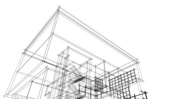 soyut mimari duvar kağıdı tasarımı, dijital konsept arkaplan