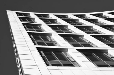 Arkaplanda mimari bina 3d illüstrasyon