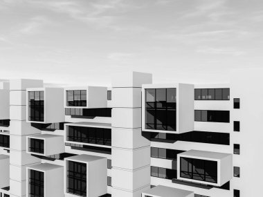 soyut mimari duvar kağıdı tasarımı, dijital konsept arkaplan