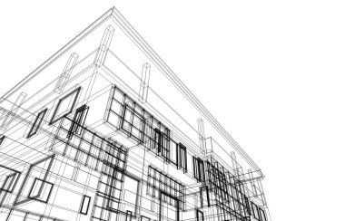 soyut mimari duvar kağıdı tasarımı, dijital konsept arkaplan