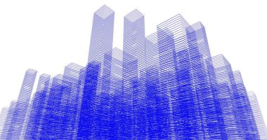 soyut mimari duvar kağıdı tasarımı, dijital konsept arkaplan