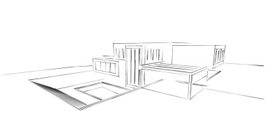 soyut mimari duvar kağıdı tasarımı, dijital konsept arkaplan