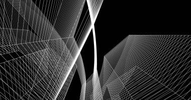 soyut mimari duvar kağıdı tasarımı, dijital konsept arkaplan