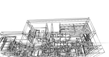 soyut mimari duvar kağıdı tasarımı, dijital konsept arkaplan