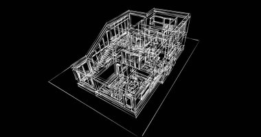 soyut mimari duvar kağıdı tasarımı, dijital konsept arkaplan