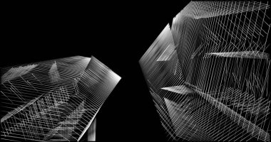 soyut mimari duvar kağıdı tasarımı, dijital konsept arkaplan