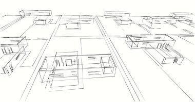 soyut mimari duvar kağıdı tasarımı, dijital konsept arkaplan