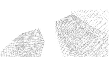 soyut mimari duvar kağıdı tasarımı, dijital konsept arkaplan