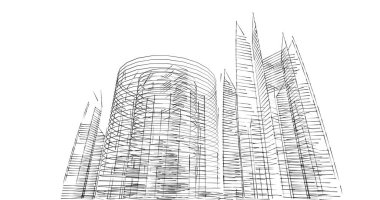 soyut mimari duvar kağıdı tasarımı, dijital konsept arkaplan