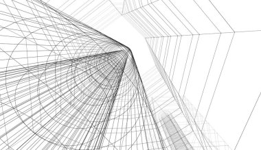 soyut mimari duvar kağıdı tasarımı, dijital konsept arkaplan