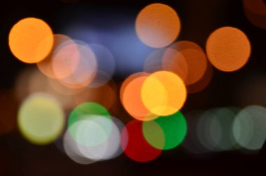 Bulanık soyut ışıklar gece şehrin arka planı