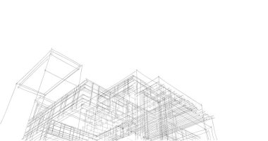soyut mimari duvar kağıdı tasarımı, dijital konsept arkaplan