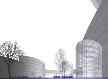 soyut mimari duvar kağıdı tasarımı, dijital konsept arkaplan